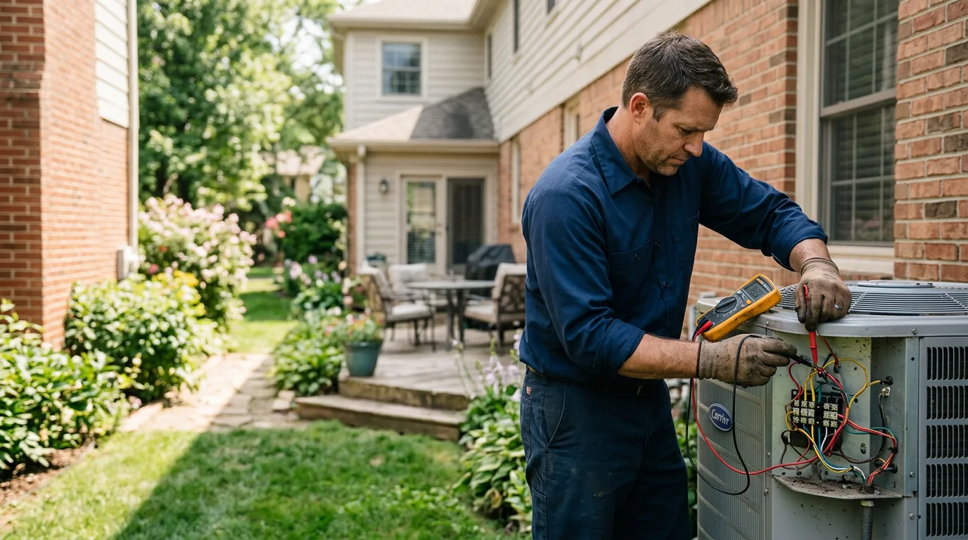 HVAC technician working near Brooks, CA